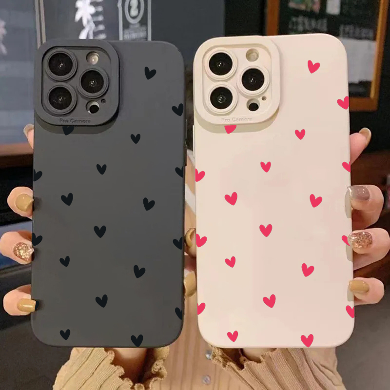 Samsung Galaxy S24 - Czarne etui ochronne w kształcie serca