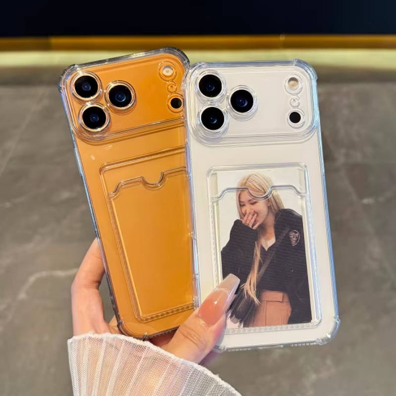 Camera Lens Protector - Przezroczyste etui z przegródką na karty